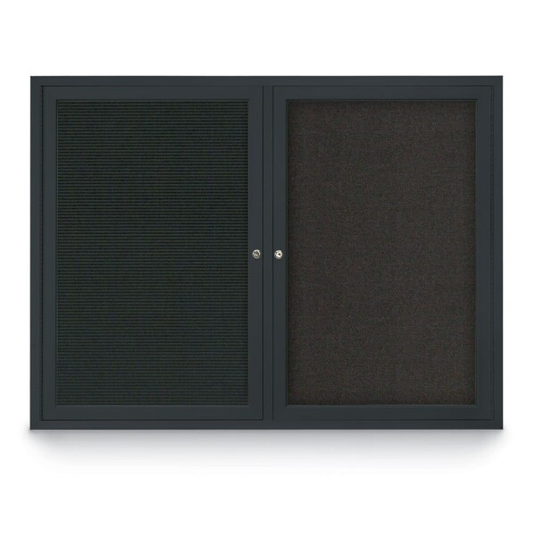 Corkboard, Forbo, 1 Door, Blck, 48 x 48"